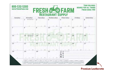 Custom Promotional Desk Pad Calendars 