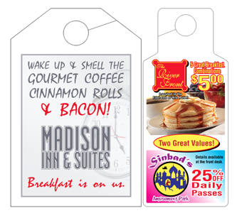 Custom Printed Plastic Shower Hangers